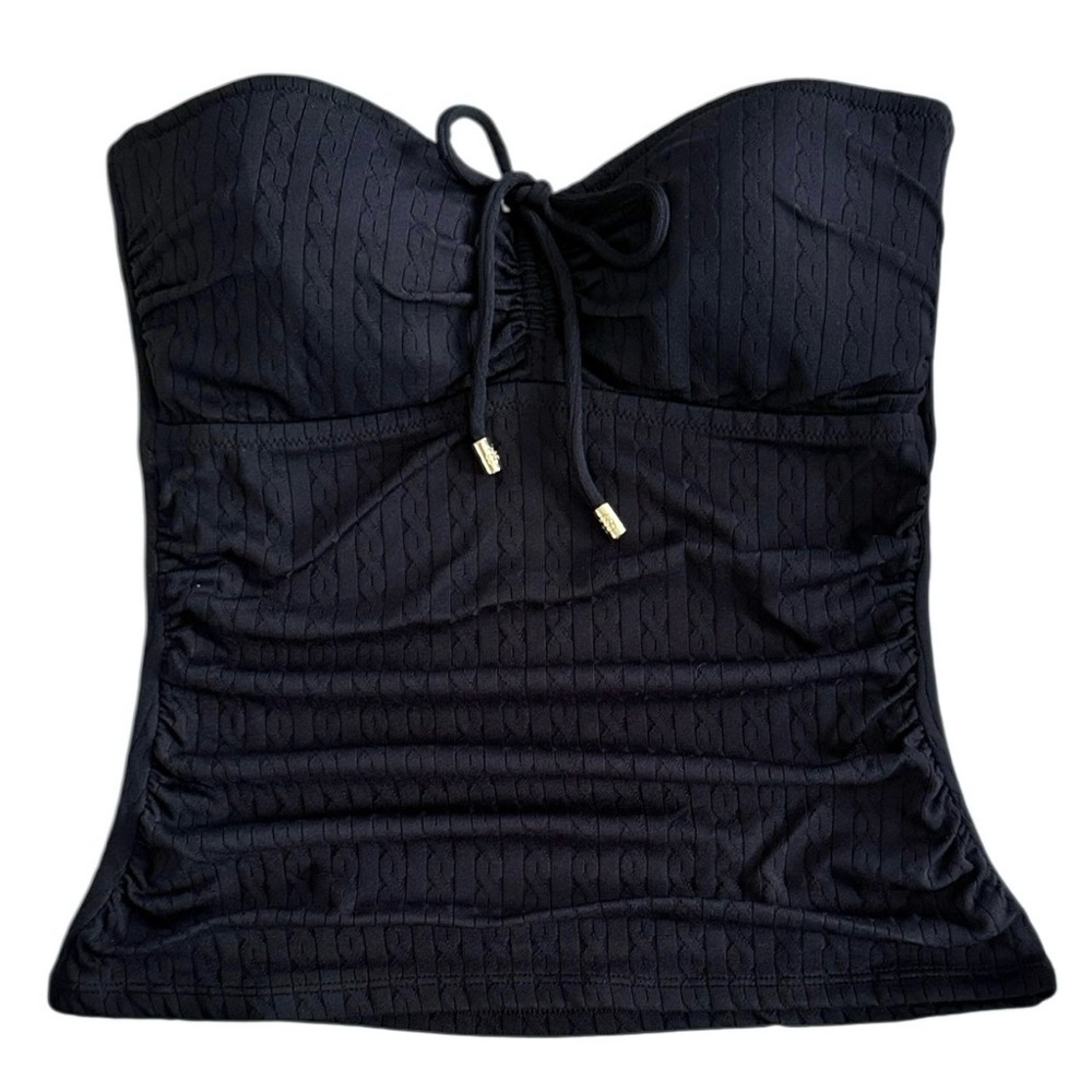 Tommy Bahama Cable Beach Tie Front Bandini Top - Picture 4 of 11